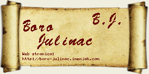 Boro Julinac vizit kartica
